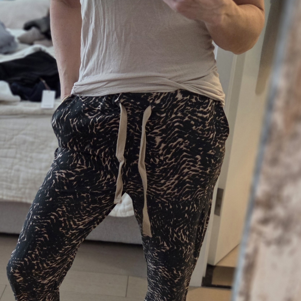 Stylish Black and Tan Joggers